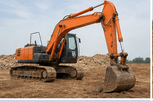 Hitachi Excavator 240 fleet visual for high capacity earthwork