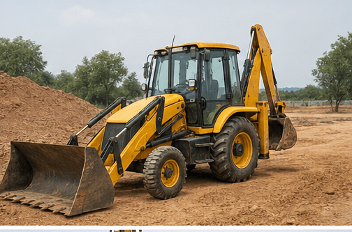 JCB backhoe loader fleet visual for multipurpose site work